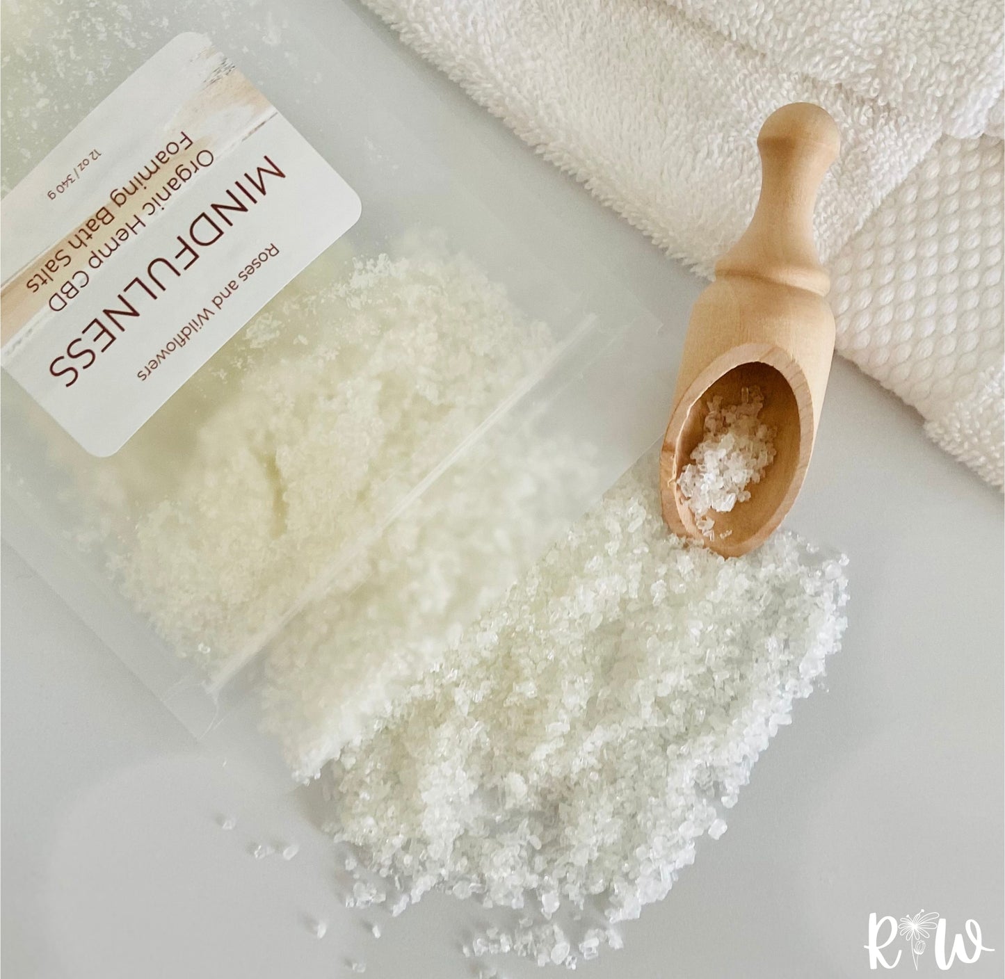 Organic Hemp CBD Foaming Bath Salts - Mindfulness