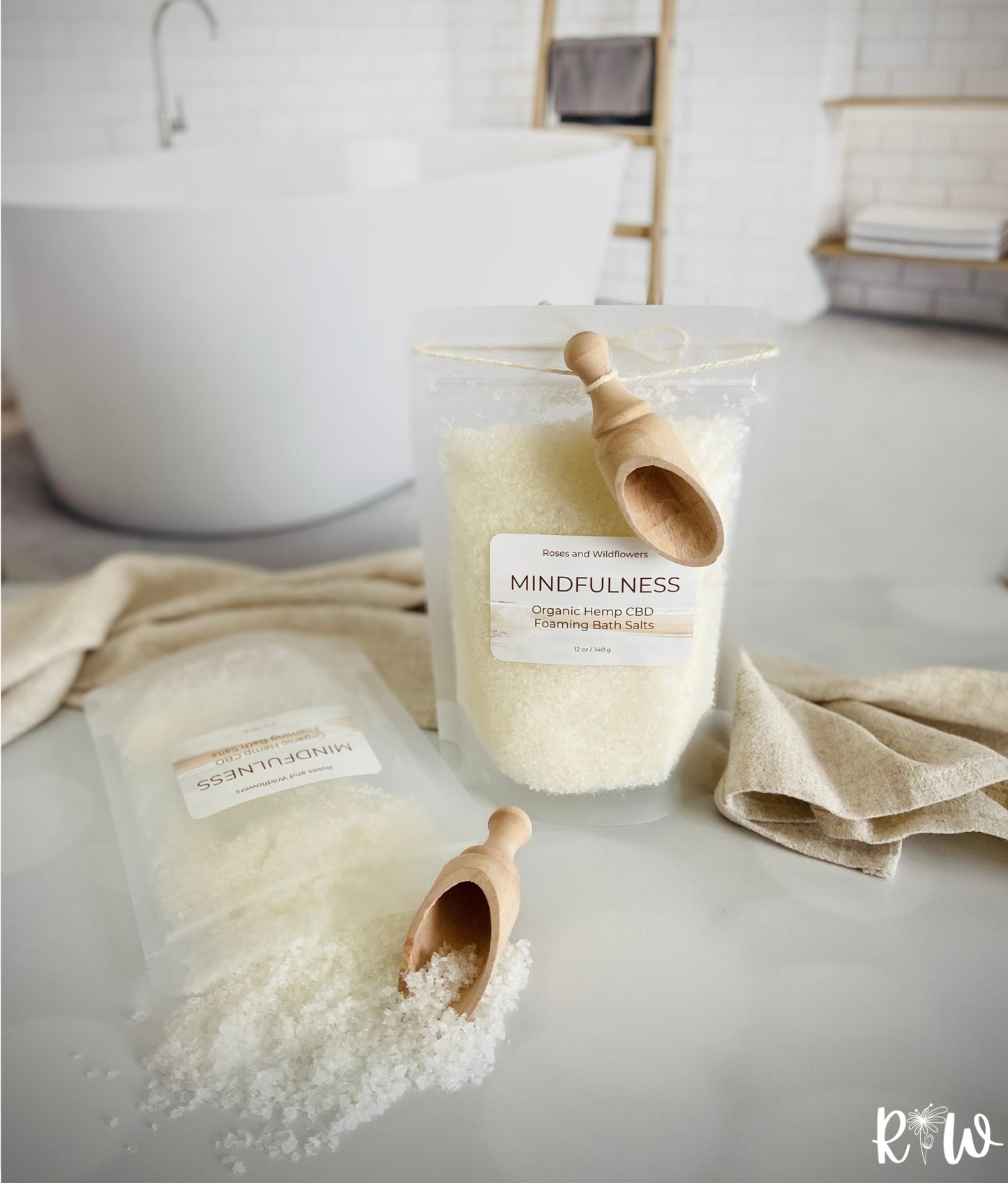Organic Hemp CBD Foaming Bath Salts - Mindfulness