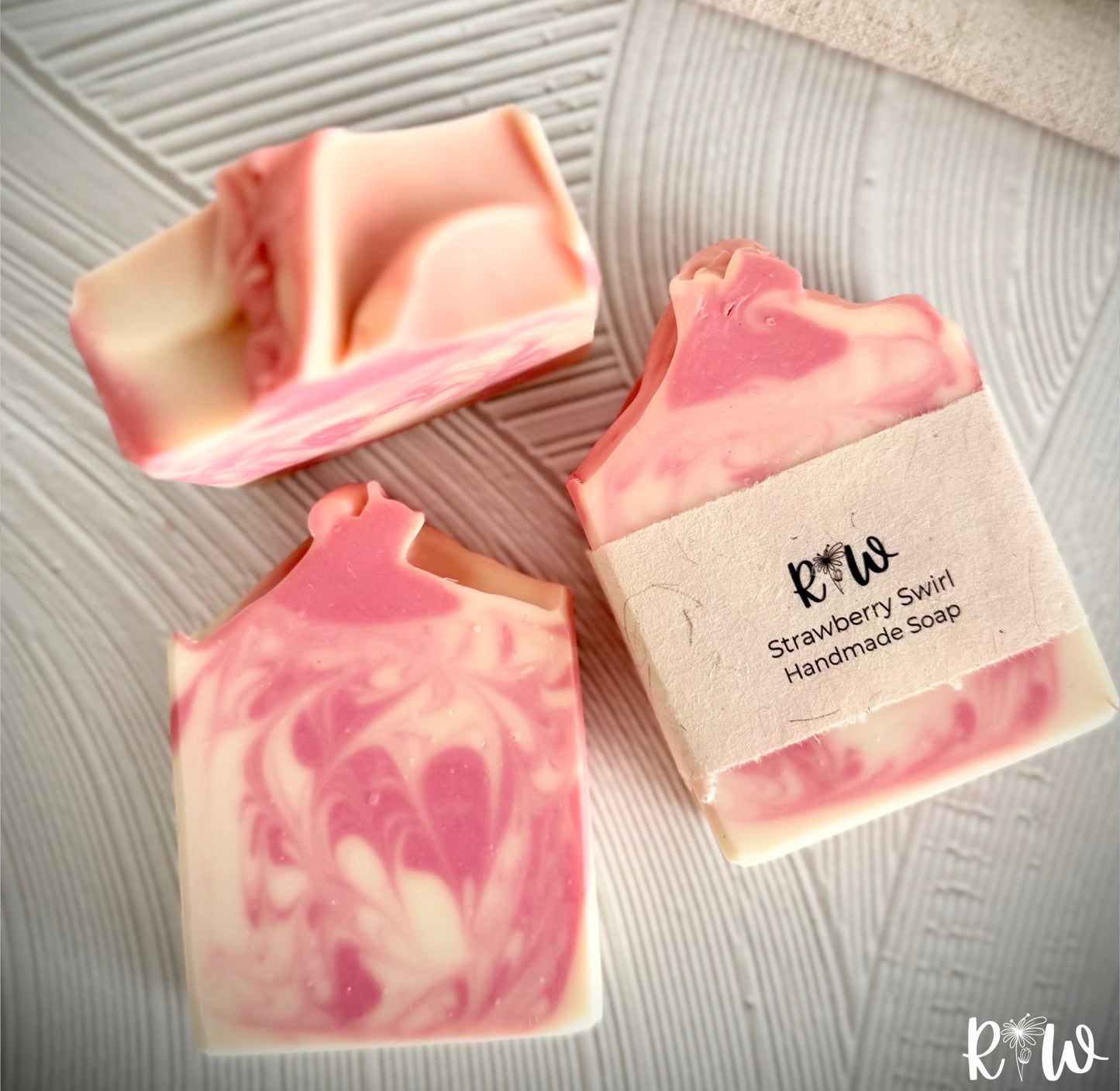 Strawberry Swirl Handmade Soap