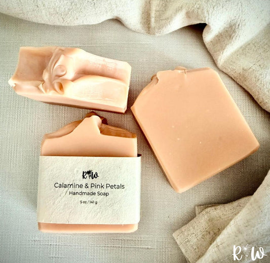 Calamine and Pink Petals Handmade Soap
