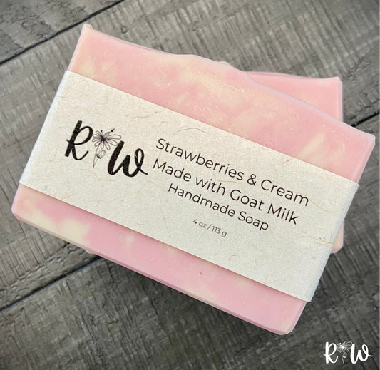 Strawberries & Cream Handmade Soap